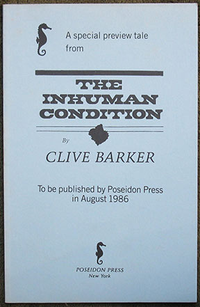 The Inhuman Condition. To be published by Poseidon Press in August 1986.