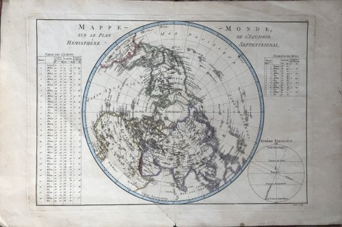 Mappe-Monde Sur Le Plan De L'Equateur Hemisphere Septentrional.