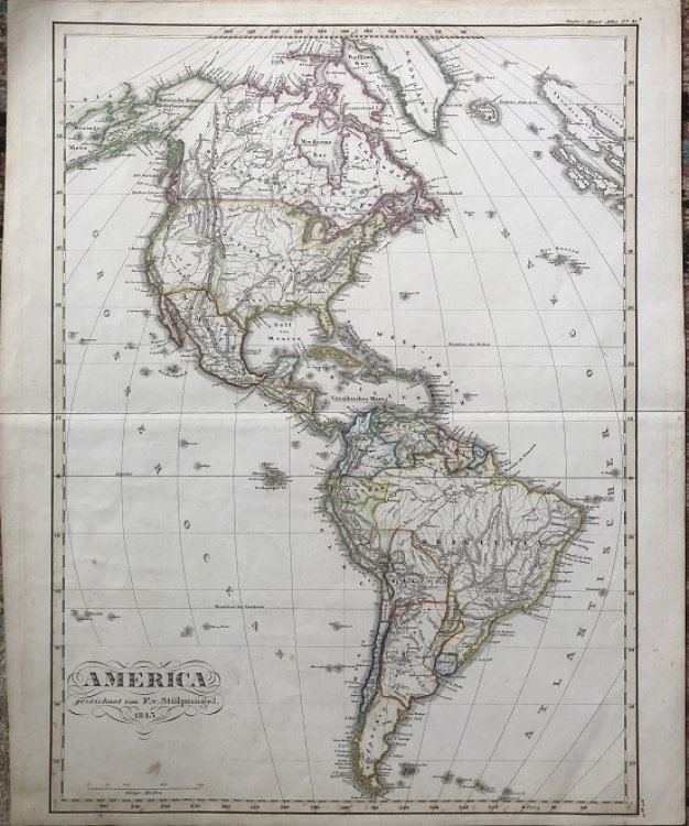 America gezeichnet von F.v. Stulpnagel. 1843.