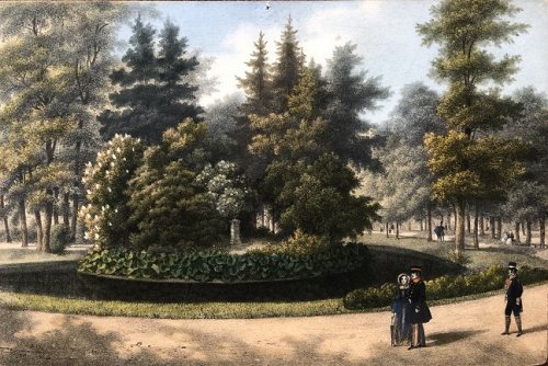 Berlin. Die Louiseninsel im Thiergarten / L'ile Louise, au parc.