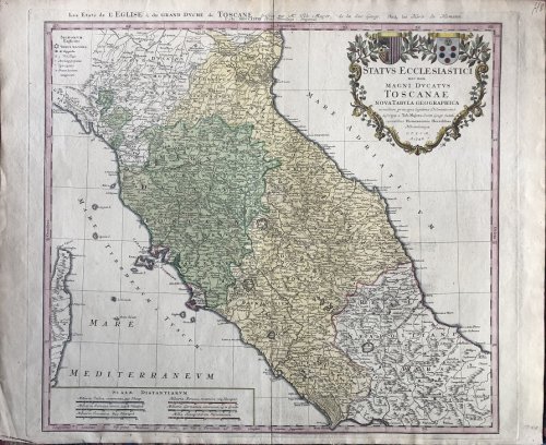 Status Ecclesiastici nec non Magni Ducatus Toscanae Nova Tabula Geographica.