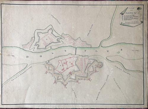 Three Manuscript Maps of Assow [Azov Fortress, Assoff, Asov, Asaf, Asof, Asoph].