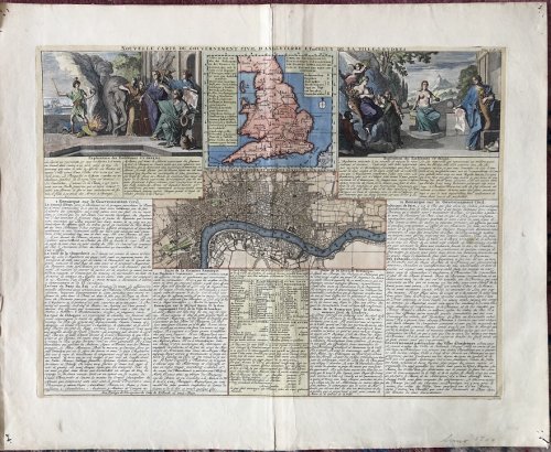 Nouvelle Carte Du Gouvernement Civil D'Angleterre Et de Celuy De La Ville De Londres