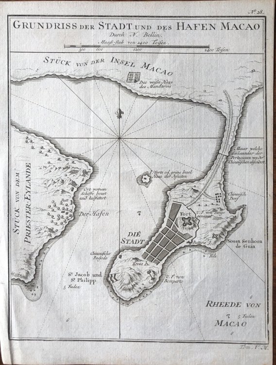 Grundriss der Stadt und des Hafen Macao