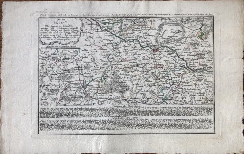 Plan der Gegend von Dresden woraus die Stellungen sowohl der Kay. Konigs. und Reichs Execut. Armeen.