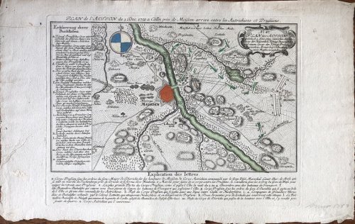 Plan der Action welche d.3.Dec. 1759 zwischen einen Corps der Kayserlich Konigl. Ungarischen and einem Corps der Konigl. Preussischen Armee bey Colln ohn weit Meissen vorgefallen.