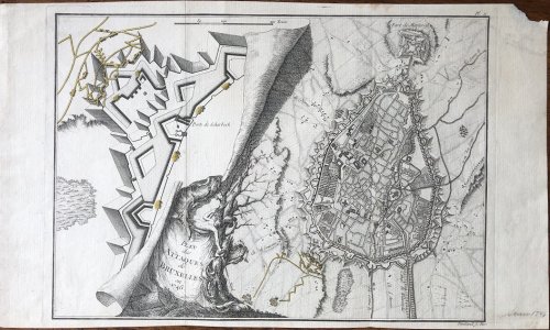Plan des Attaques de Bruxelles en 1746.