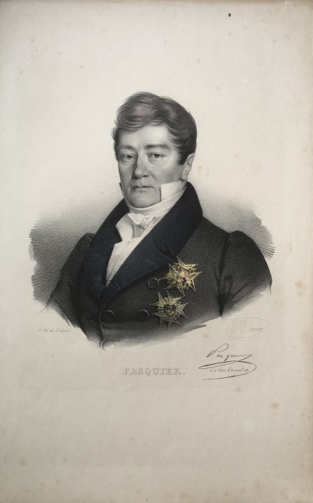 PASQUIER. [Portrait of Etienne Denis, duc Pasquier]