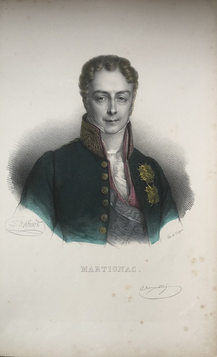 MARTIGNAC. [Portrait of Jean Baptiste Gay, vicomte de Martignac]