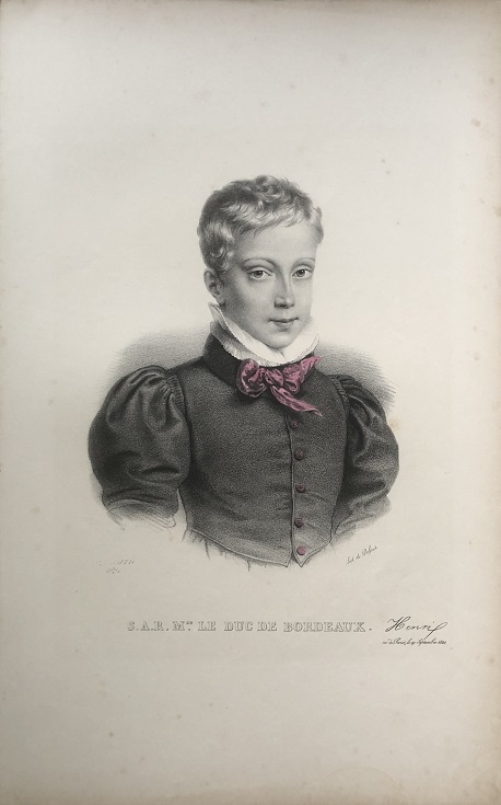 S.A.R. Mgr. LE DUC DE BORDEAUX. [Portrait of Henri, Comte de Chambord, as a boy]