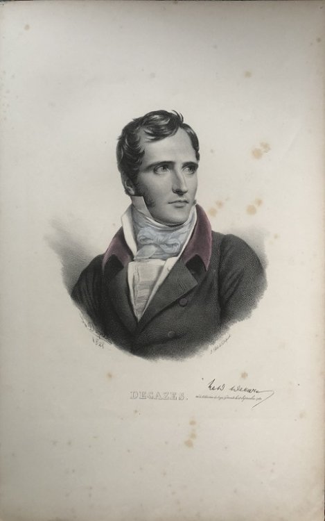 DECAZES. [Portrait of lie, duc Decazes]