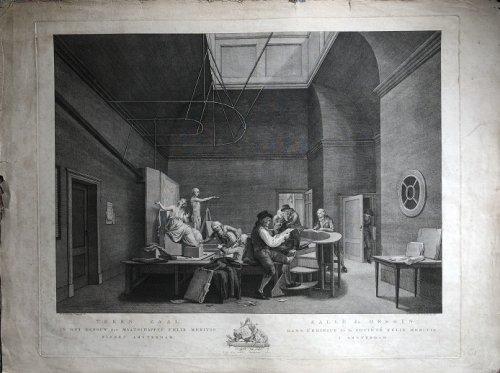 Teken Zaal in het Gebouw der Maatschappy Felix Meritis Binnen Amsterdam / Salle de Dessin dans l'Edifice de la Societe Felix Mertitis A Amsterdam.