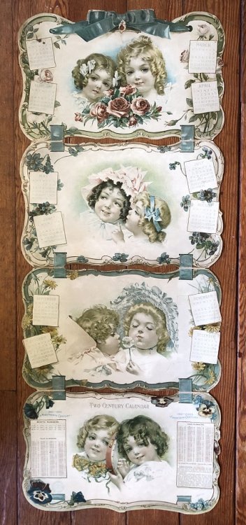 Two Century Calendar. 1801-1900 Nineteenth Century. 1901-2000 Twentieth Century.