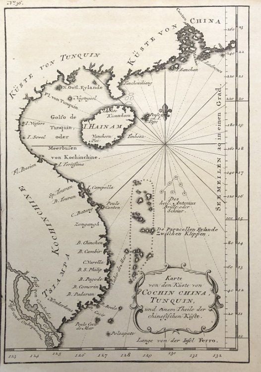 Karte von den Kuste von Cochin China, Tunquin, und einem Theile der chinesischen Kuste.