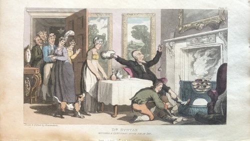 Dr. Syntax Mistakes A Gentleman's House for an Inn. [From: The Tour of Doctor Syntax In Search of the Picturesque. A Poem. 7th Edition with new Plates].