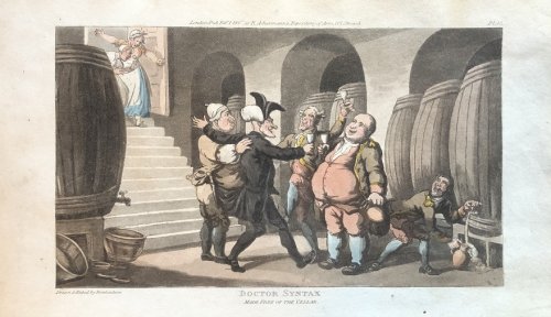 Doctor Syntax Made Free of The Cellar. [From: The Tour of Doctor Syntax In Search of the Picturesque. A Poem. 7th Edition with new Plates].