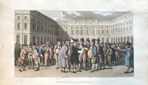 Dr. Syntax at Liverpool. [From: The Tour of Doctor Syntax In Search of the Picturesque. A Poem. 7th Edition with new Plates].