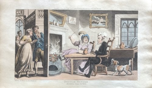 Doctor Syntax Returned From His Tour. [From: The Tour of Doctor Syntax In Search of the Picturesque. A Poem. 7th Edition with new Plates].