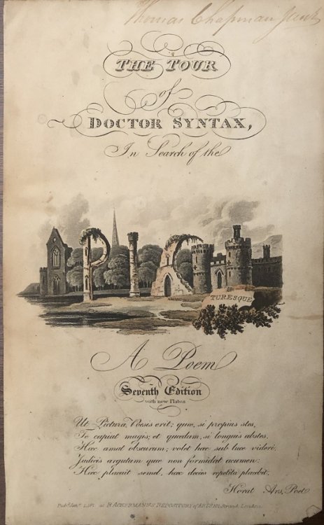 Illustrated Title Page. [From: The Tour of Doctor Syntax In Search of the Picturesque. A Poem. 7th Edition with new Plates].