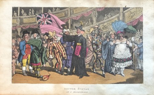 Doctor Syntax At A Masquerade. [From: The Tour of Doctor Syntax Through London, or the Pleasures and Miseries of the Metropolis. A Poem. By Doctor Syntax. Third Edition.]