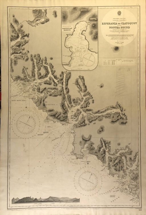 North America - West Coast. South Side of Vancouver I. Esperanza to Clayoquot Including Nootka Sound.