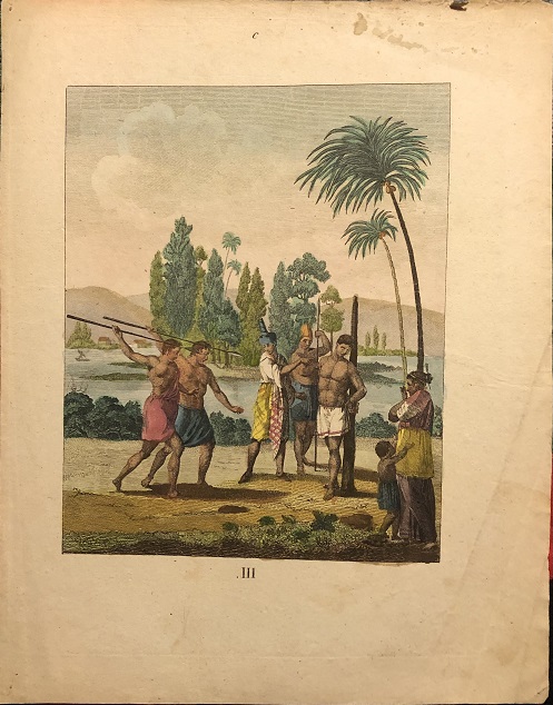 Die unter den Eingebohrnen aus Sumatra ubliche Hinrichtun solcher Verbrecher, die sich nicht lostausen tonnen. [The usual method of executing criminals in Sumatra.]