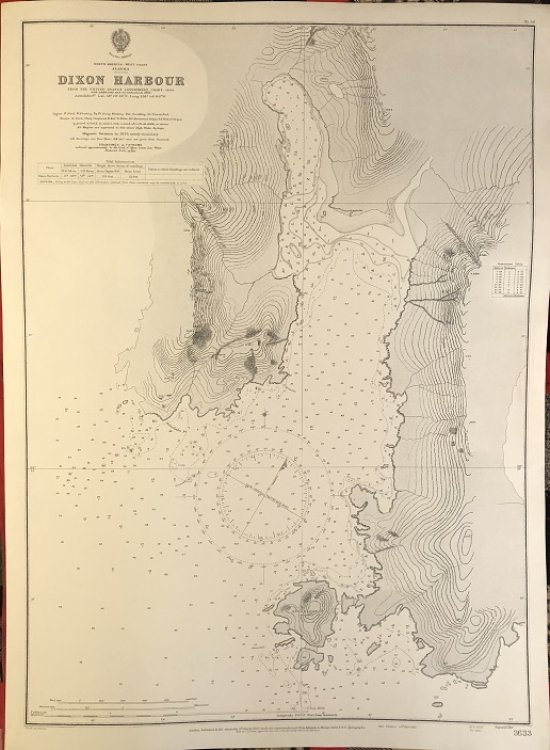 North America - West Coast. Alaska. Dixon Harbour. From the United States Government Chart. 1906. With additions and corrections to 1929.