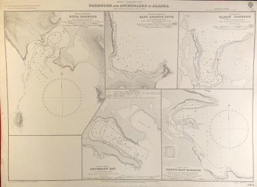 America - North West Coast. Harbours and Anchorages in Alaska. From United States Government Surveys 1901.