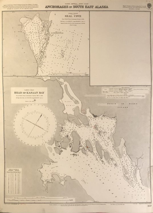 North America - West Coast. Anchorages in South East Alaska.