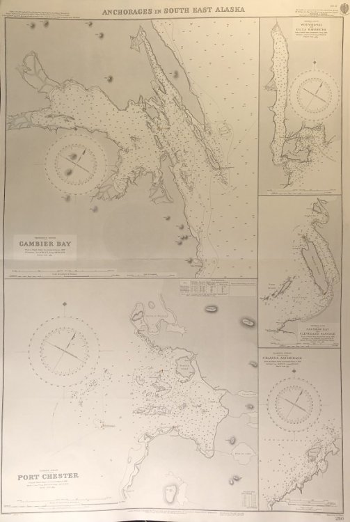 Anchorages in South East Alaska.
