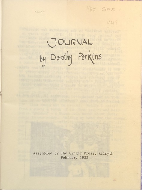 Journal by Dorothy Perkins.