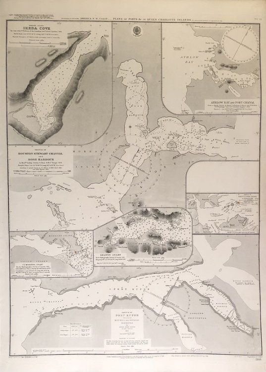 America N.W. Coast. Plans of Ports &c. in Queen Charlotte Islands. [Haida Gwaii]
