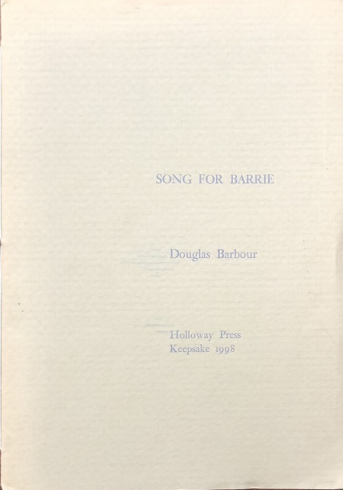 Song For Barrie.