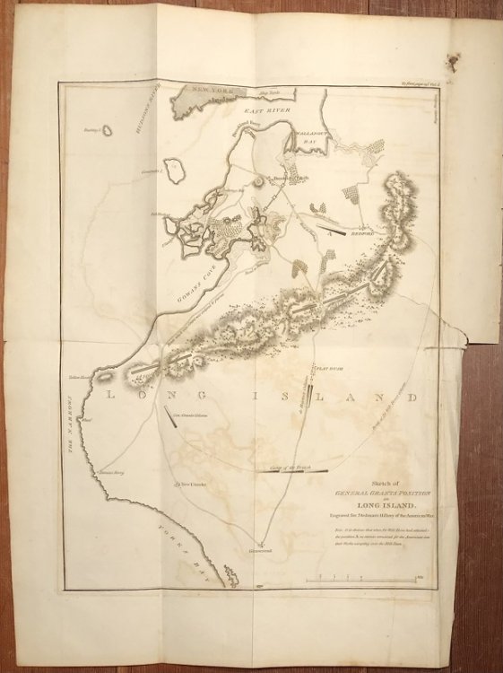 Sketch of General Grants Position on Long Island. Engraved for Stedman's History of the American War.
