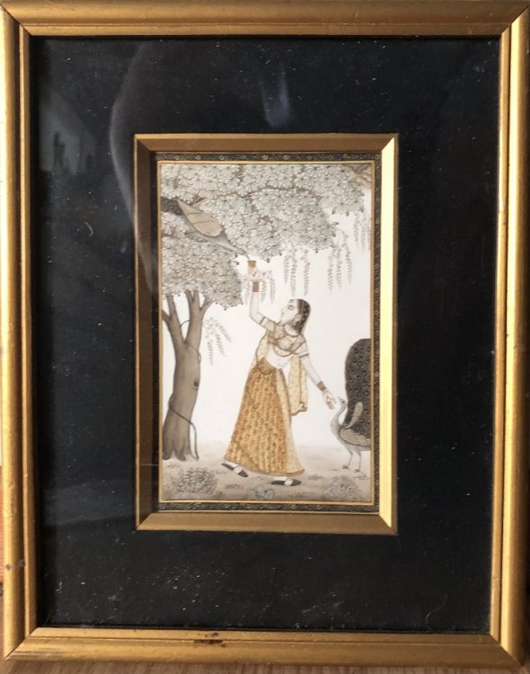 Madhumadhavi Ragini (Woman Feeding a Peacock).