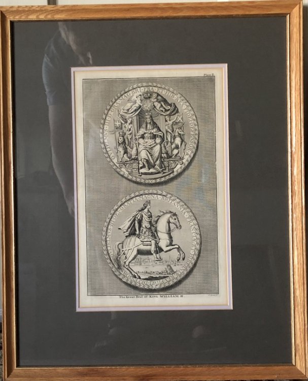The Great Seal of King William III, and Queen Mary. / The Great Seal of King William III.