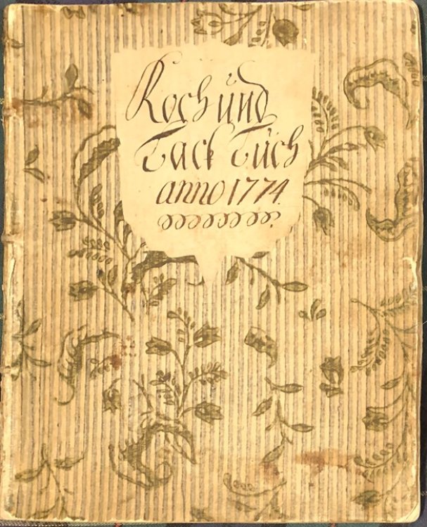 Koch und Back Buch Anno 1774.