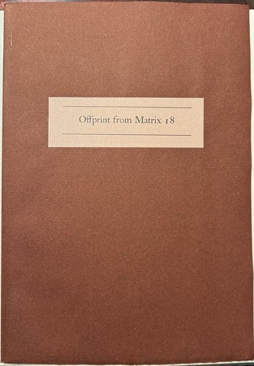 Offprint from Matrix 18.