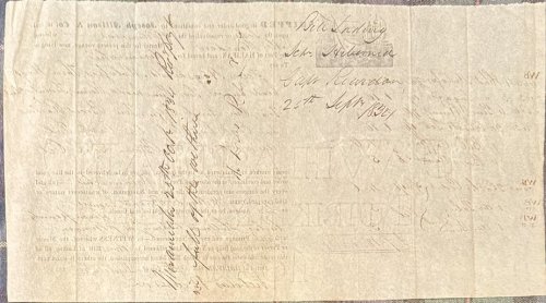 Bill of Lading: Shipped in good order and condition, by Joseh Allison & Co., in and upon the Schr. or vessel called the Hibernia whereof N. Reardon is Master for this present voyage, now lying in the Port of HALIFAX, and bound for Miramichi.