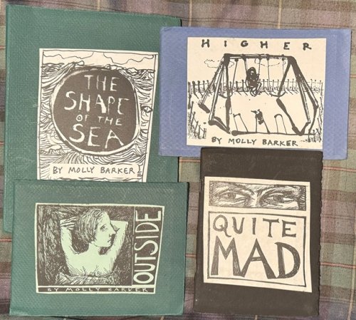 Four Tigertooth Press Books: Outside / Quite Mad / Higher / The Shape of the Sea.