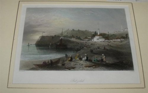 Attractive original steel engraving of Rutzschuk. From “The Beauties of the Bosphorus”.