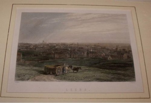 Attractive original steel engraving of Leeds. Engraved by J.Stephenson.