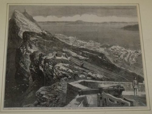The Rock of Gibraltar. Point D’Europ. Sketched from the Signal-House with Cueta and Tangier in the Distance. From Illustrated London News.