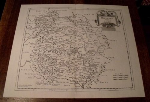 Map of Herefordshire.