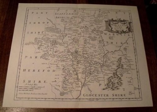 Map of Worcestershire.