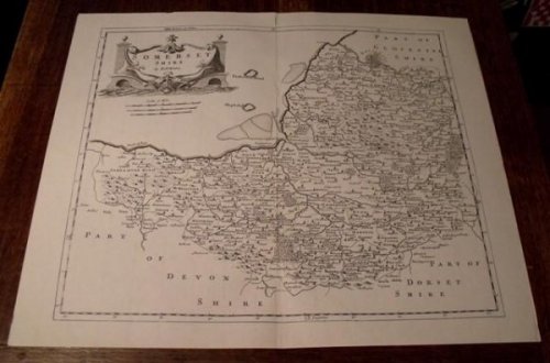 Map of Somerset. Shire