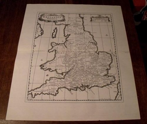 Map of Britannia. Saxonica. England.