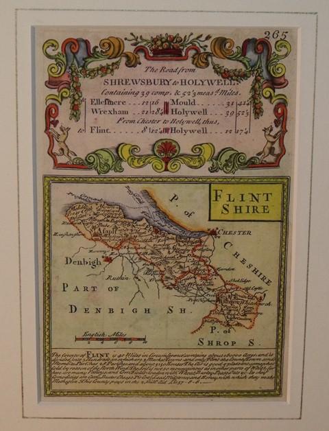 Miniature county map: FLINTSHIRE. From: BRITANNIA DEPICTA.