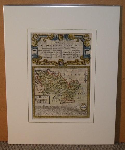 Miniature county map: DENBIGHSHIRE. From: BRITANNIA DEPICTA.