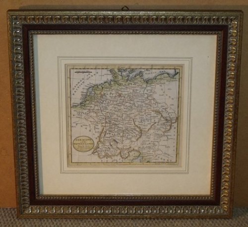 Original Engraved Map of Germany and the Netherlands.